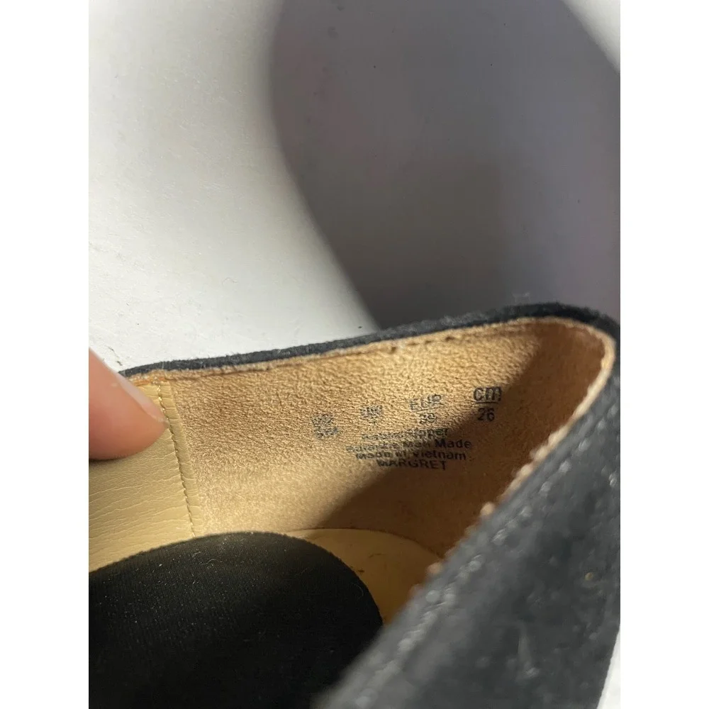 Naturalizer Margret Pumps Women 9 Black Suede Knot Pointed Toe Kitten Heel Offic